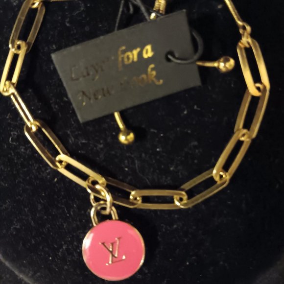 Louis Vuitton Jewelry - AUTHENTIC LOUIS VUITTON CHARM N 14K OVER STERLING BRACELET